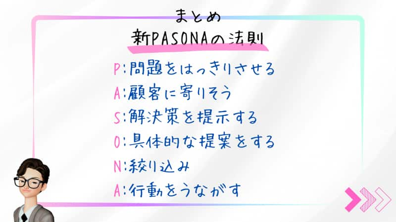 【まとめ】新PASONAの法則（新PASONAの法則）